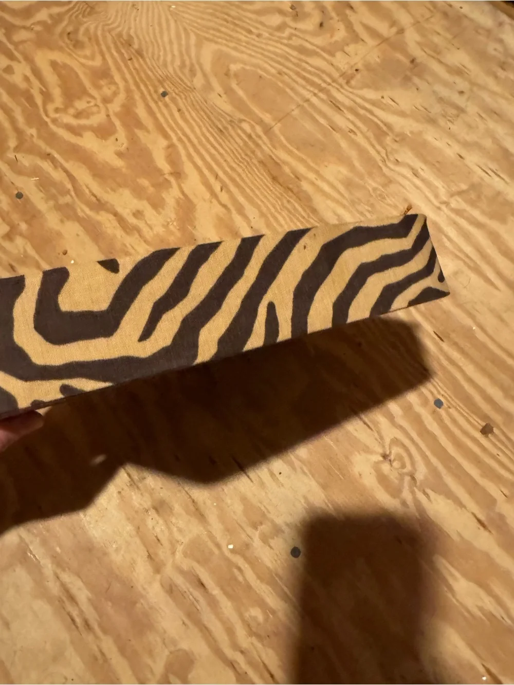 Brown Felt Jewelry Organizer Tray with Zebra Accent